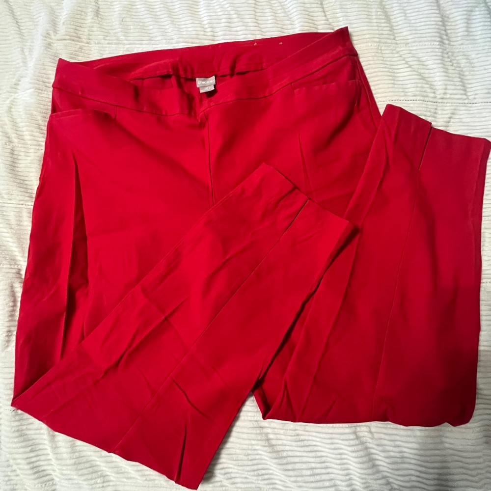 Red Brigette so slimming chicos slacks